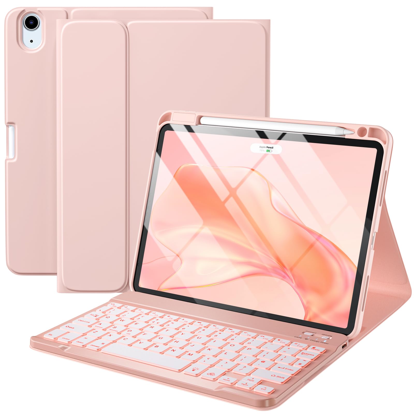 iPad Air Wi-Fi 64GB ピンク Apple Pencil ケース Vobafe Case with Keyboard for iPad Air 11 inch 2025 2024 M3 M2